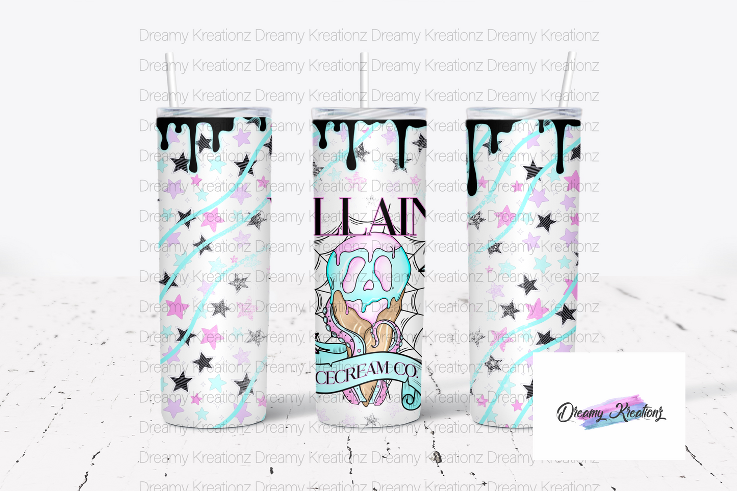 Villains ice cream tumbler
