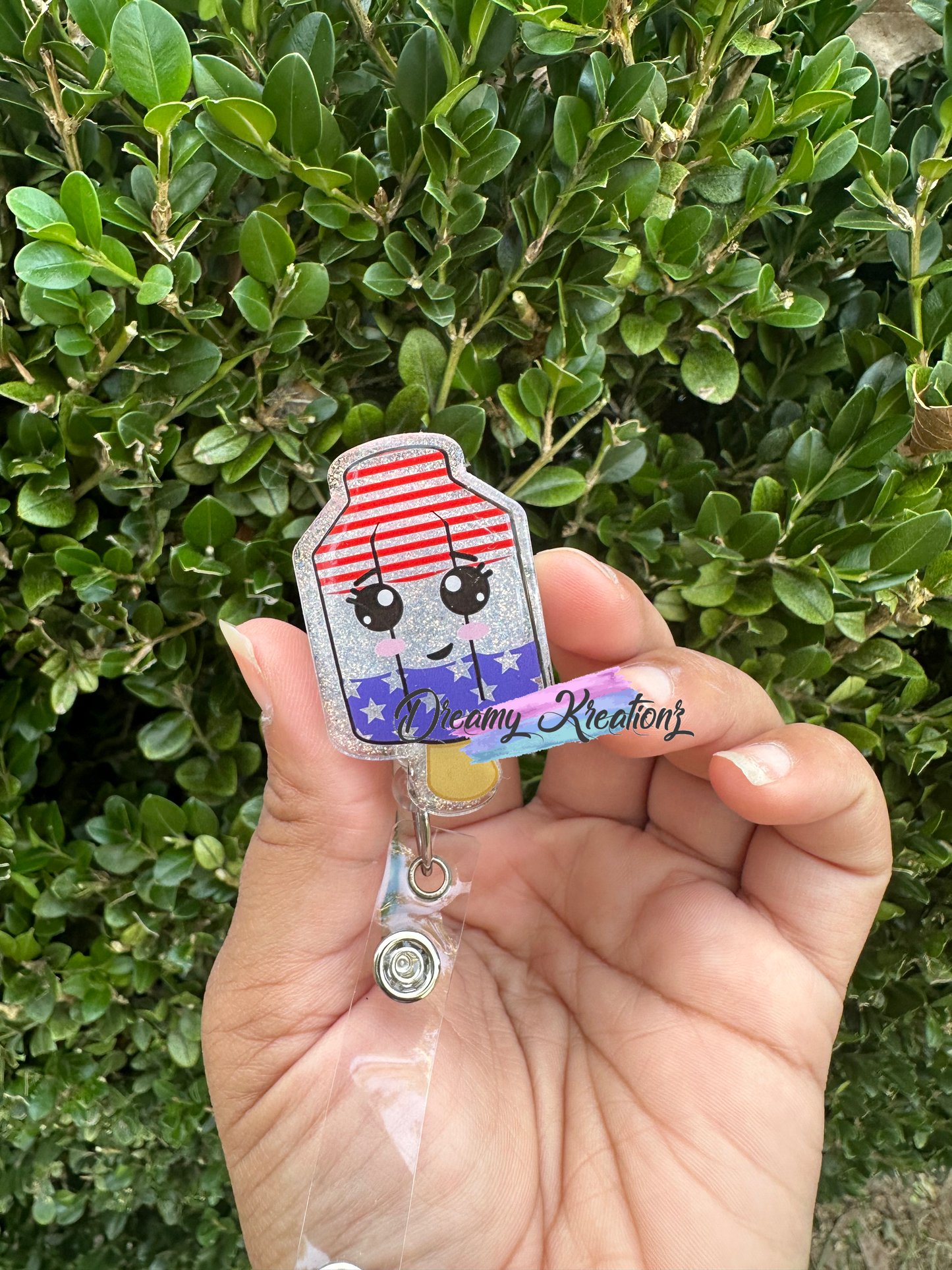 Ice pop badge reel