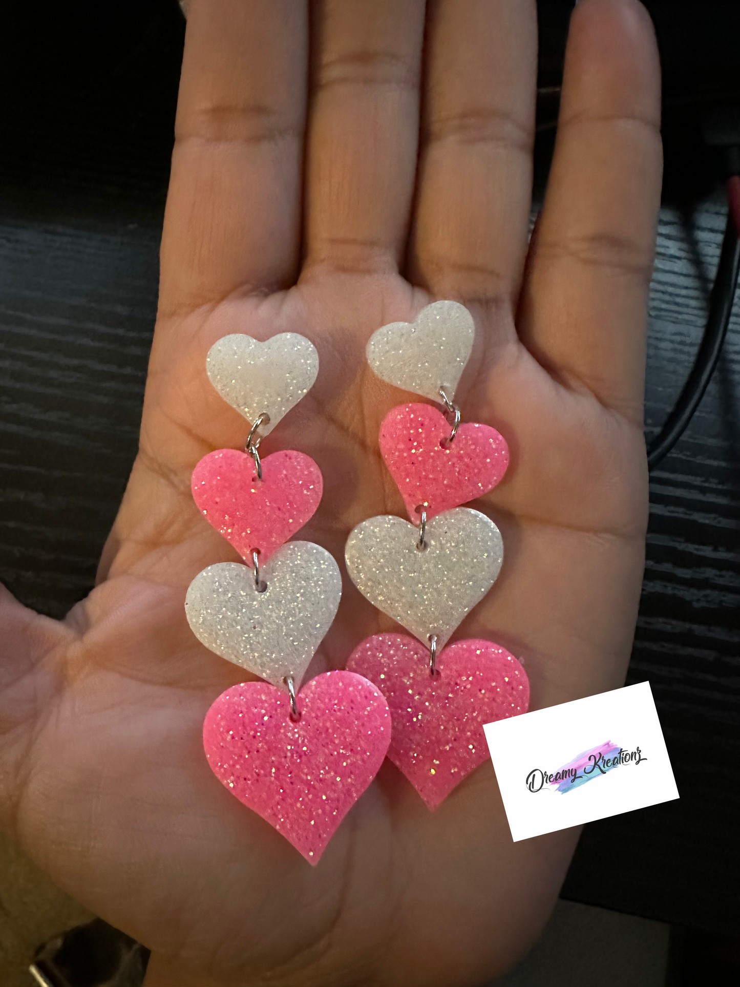 Heart Dangling earrings