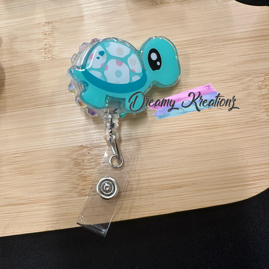 Lovely turtle badge reel