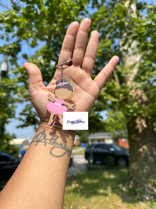 Ballet dancer keychain
