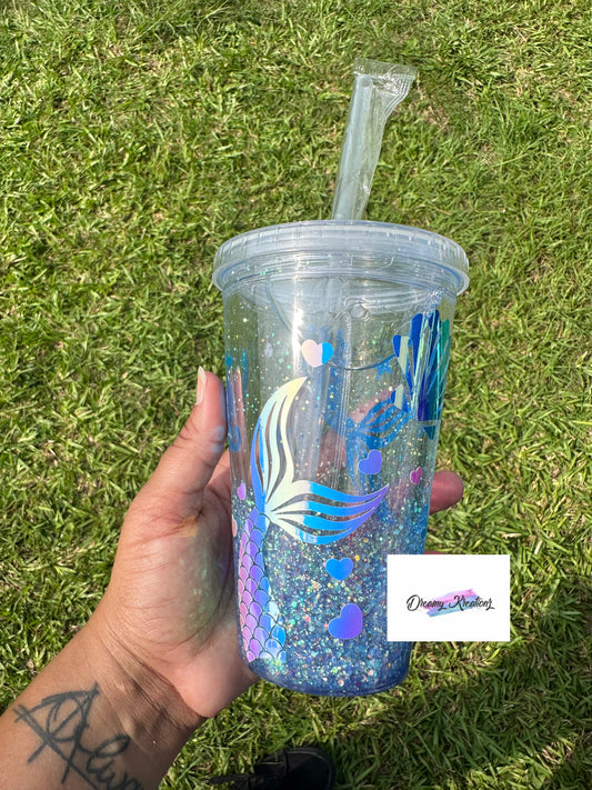 Mermaid Snowglobe cup